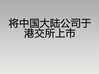将中国大陆公司于港交所上市