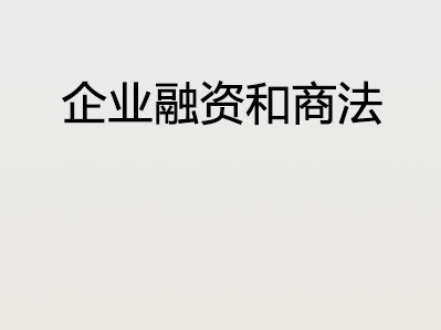 企业融资和商法